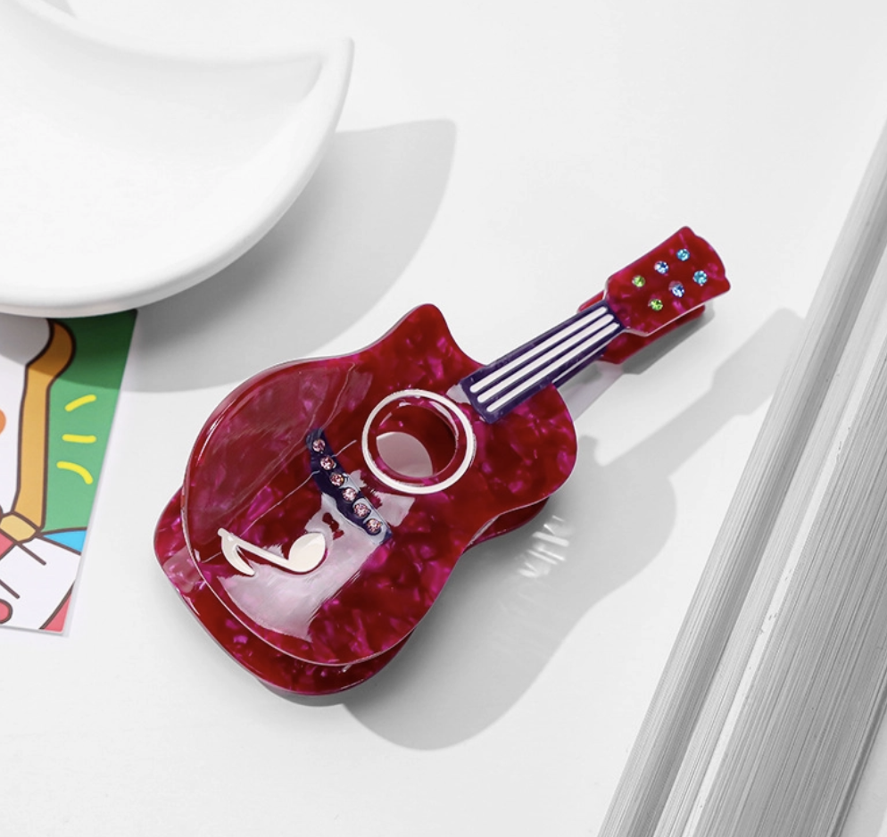 Guitar Hair Claw Clip