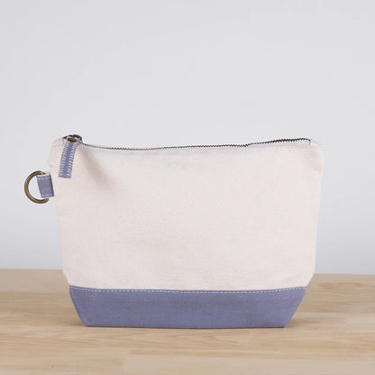 Back of Gray All In Zip Top Pouch.