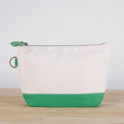 Back of Green All In Zip Top Pouch.