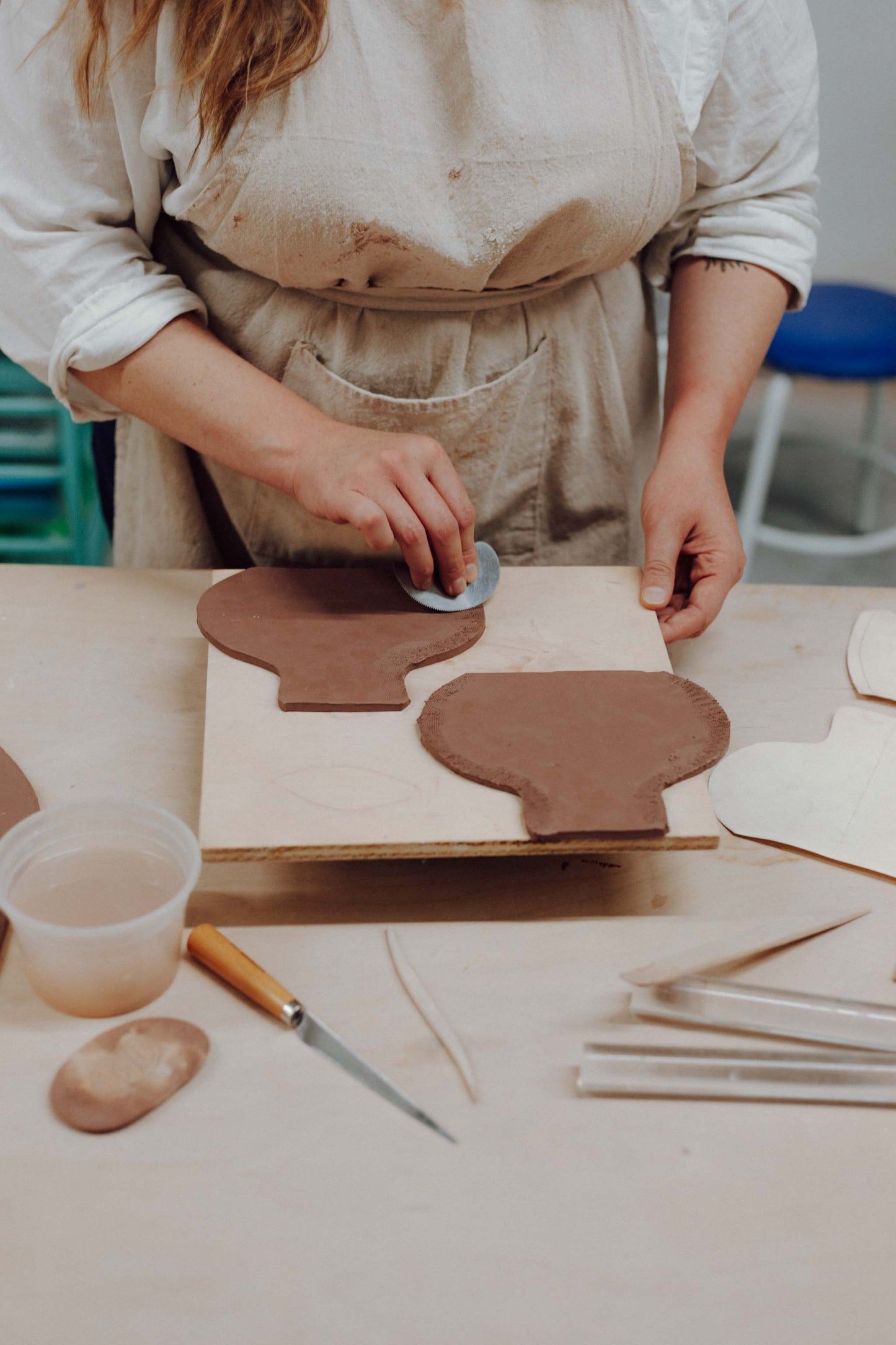 Photo detailing the process of making Cedar Sun Ceramics. 