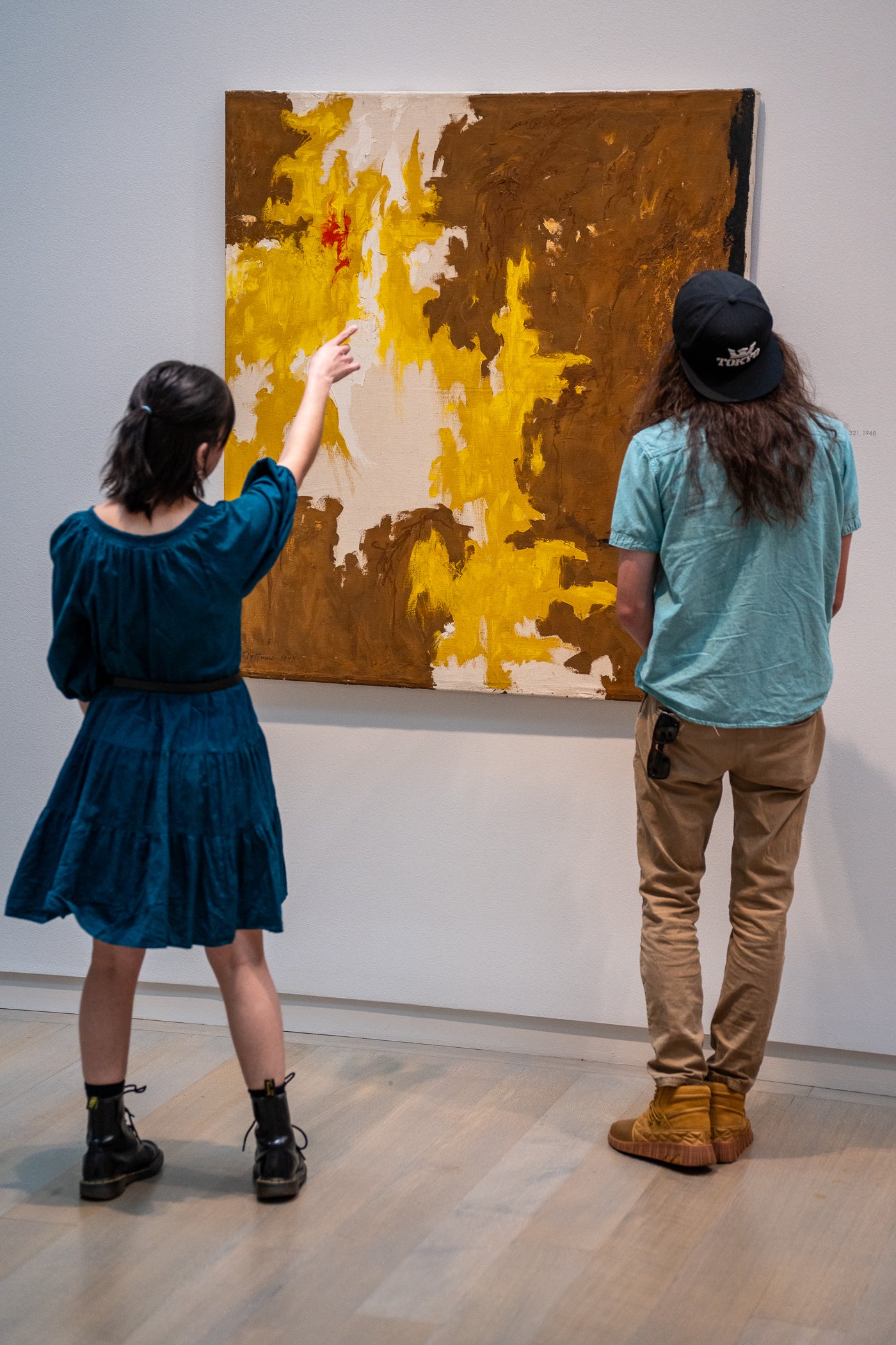 Photo of two people viewing PH-321 in the CSM gallery