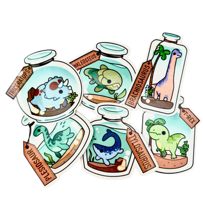 Dinosaurs in a Jar Stickers