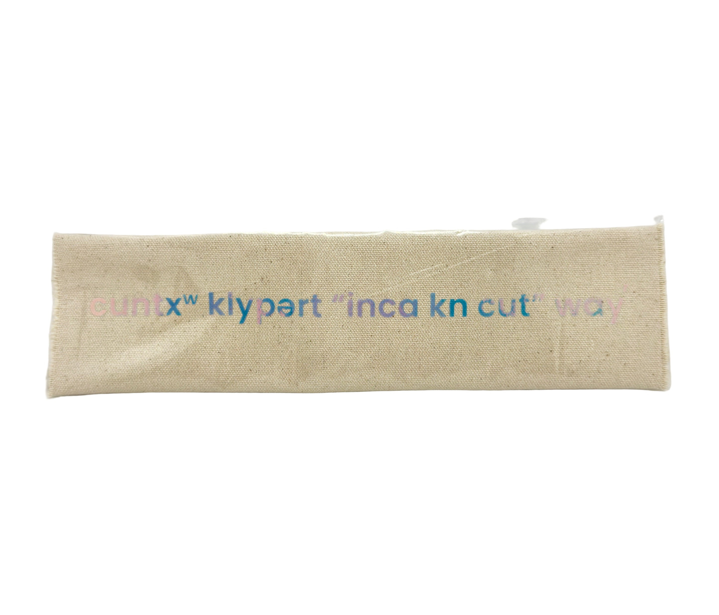 Canvas banner with "Tell Clyfford I Said 'Hi" text in Okanogan