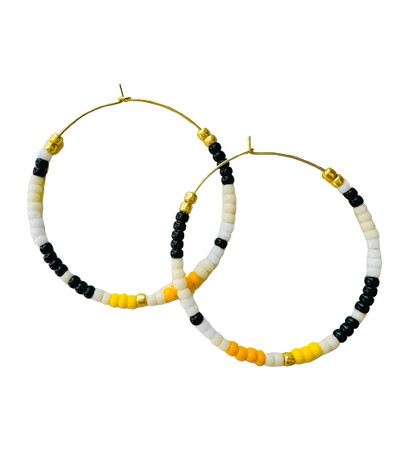 Beaded hoops inspired by Still painting PH-16.