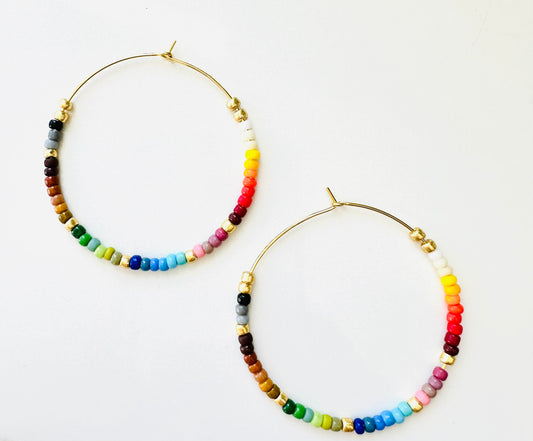 An image of Rainbow hoops to celebrate Pride on June.