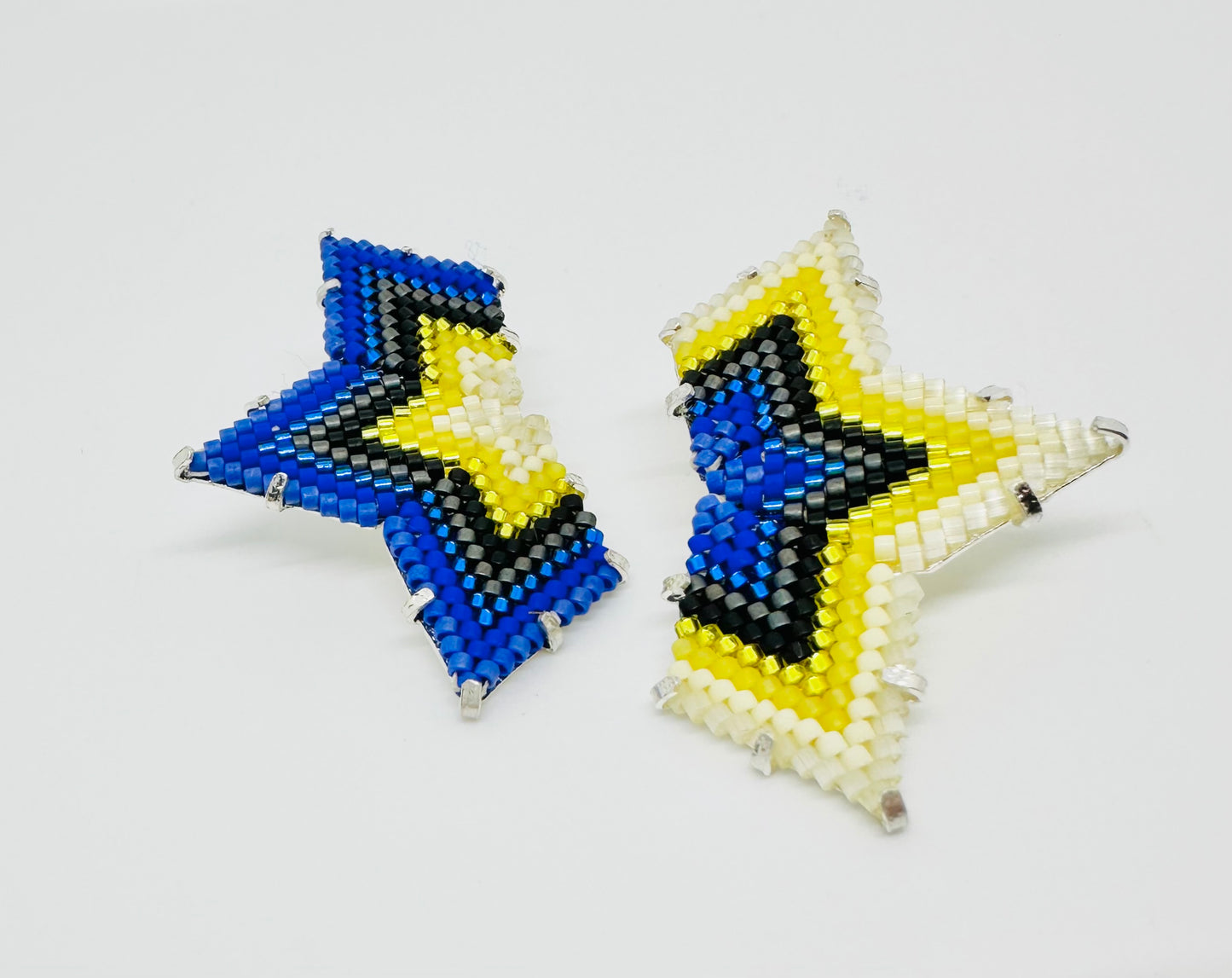 Image of Star/Blues and Yellow Earrings.