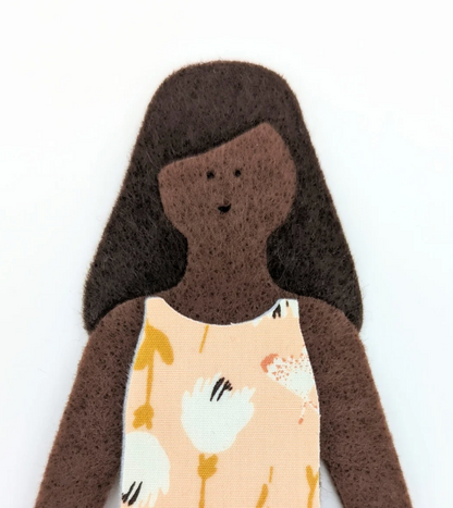 Cocoa Long Haired Felt Doll