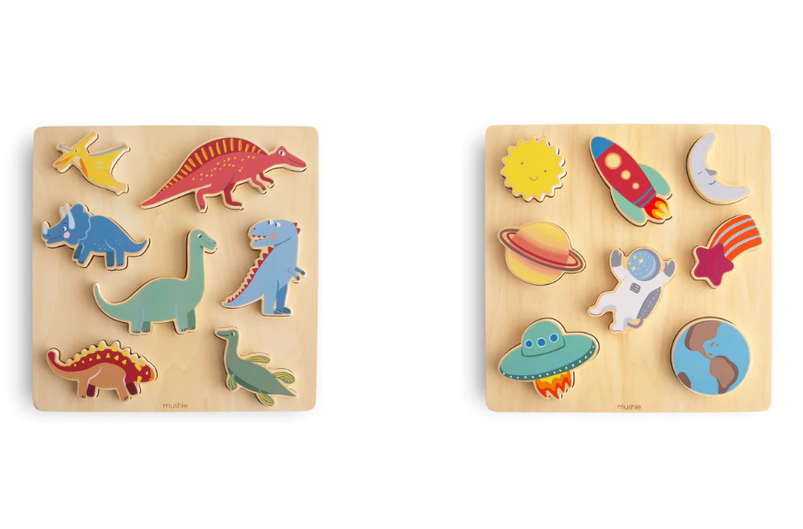 Image of Dinosaur & Space Wooden Puzzles.