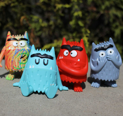 The Color Monster Set of 4 Figurines w/ Multicolor Monster