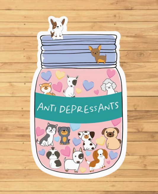 Photo of Dog Anti Depressant Stickers.