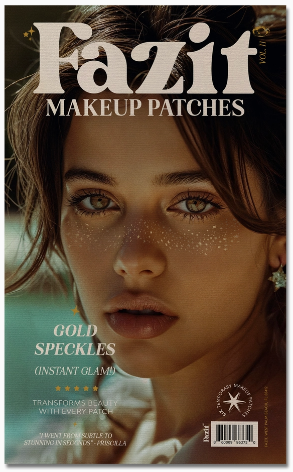 Gold Stardust Speckles Makeup Patches