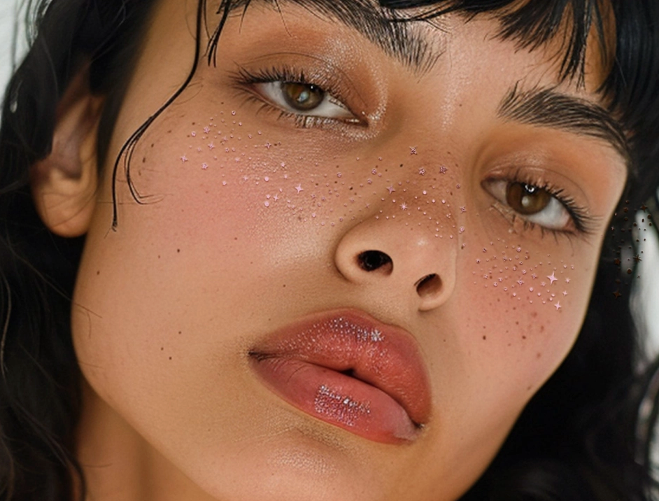 Rose Gold Stardust Speckles Makeup Patches