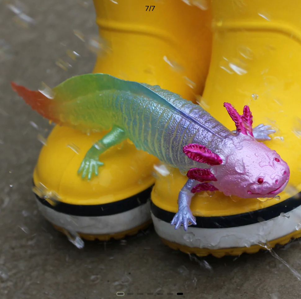 Colorful axolotl toy
