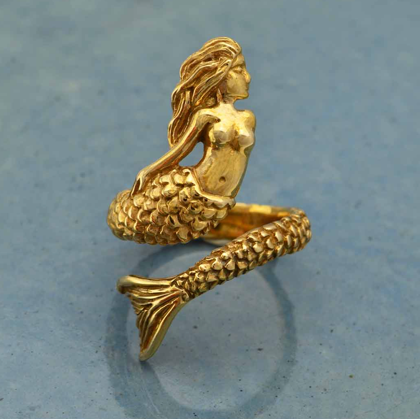 Gold mermaid ring 