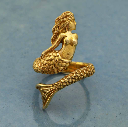 Gold mermaid ring 