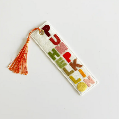 Colorful felt bookmark with tassel 