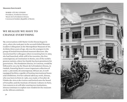 Inside look of the book 'The Future of the Museum 28 Dialogues' by András Szántó