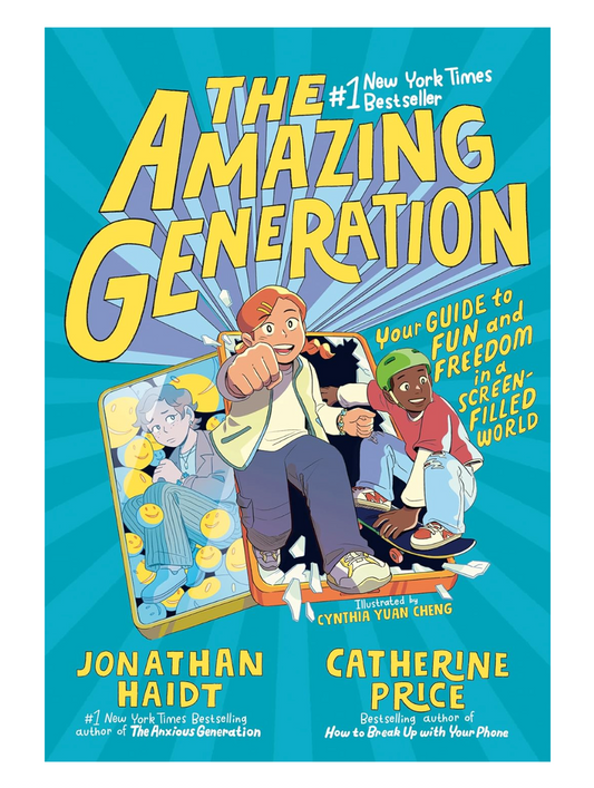 Book cover of 'The Amazing Generation' with colorful design and characters.