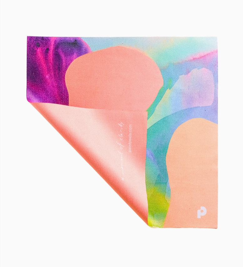 Colorful abstract design cloth on a white background