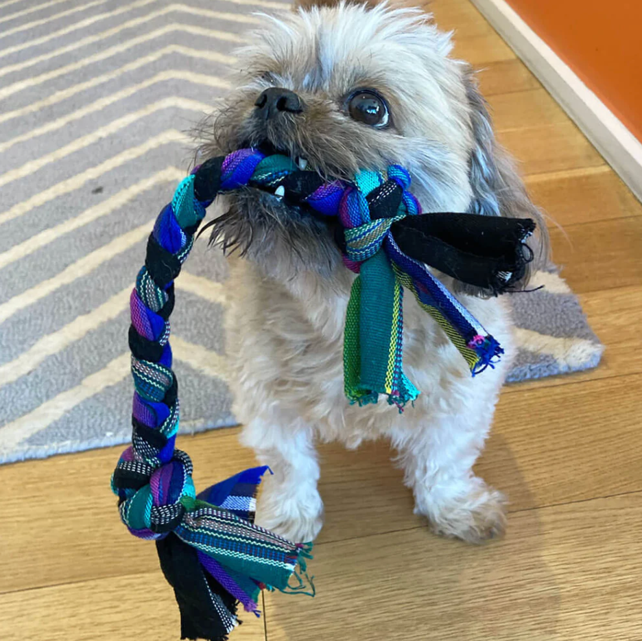 Hand Woven Dog Tug Toy