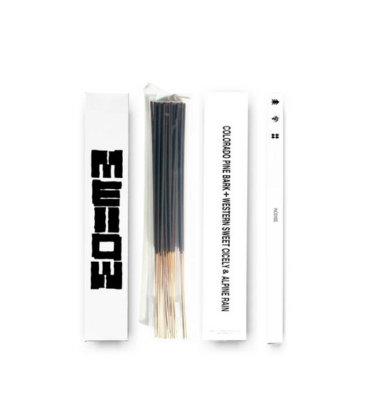 Incense sticks with packaging on a white background