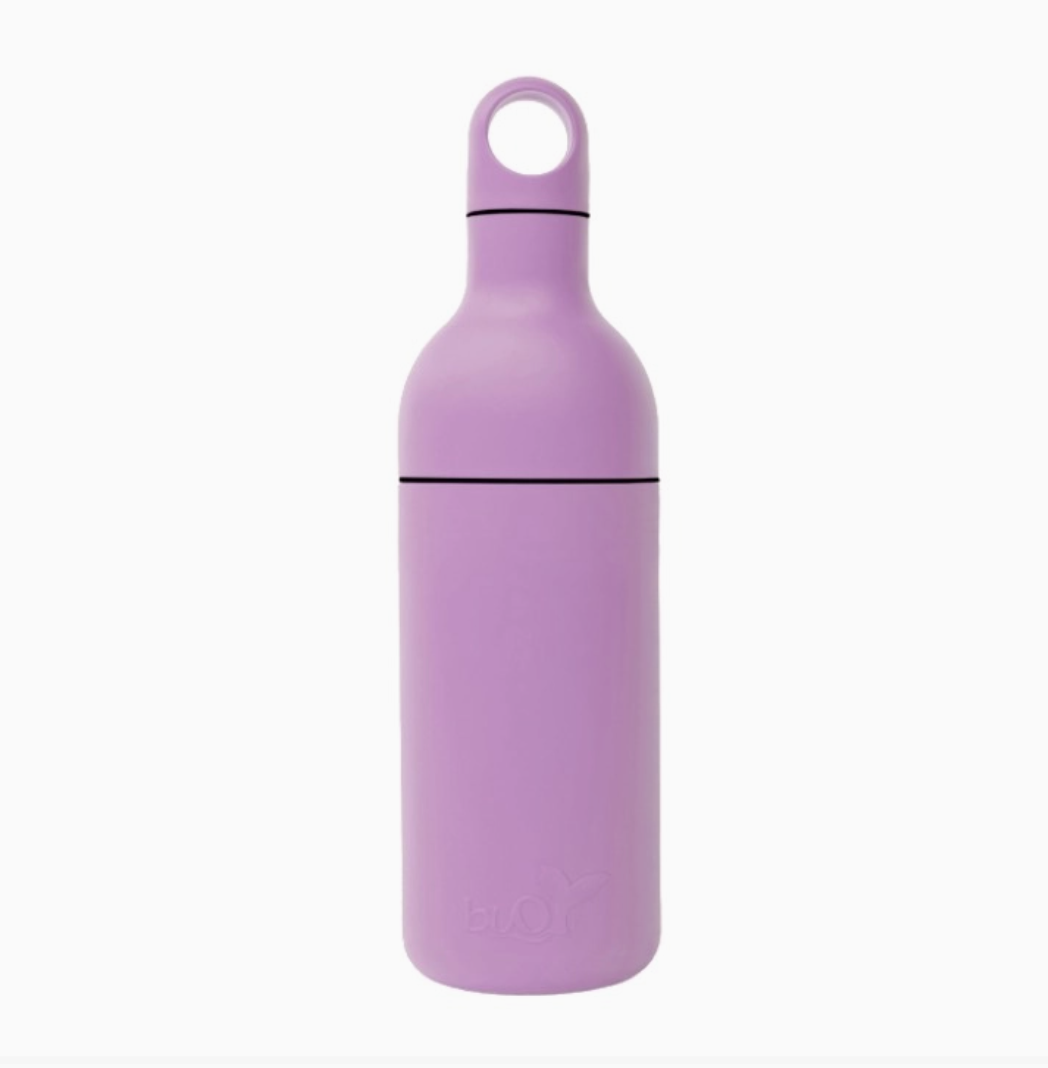 A light purple bottle with a loop handle.
