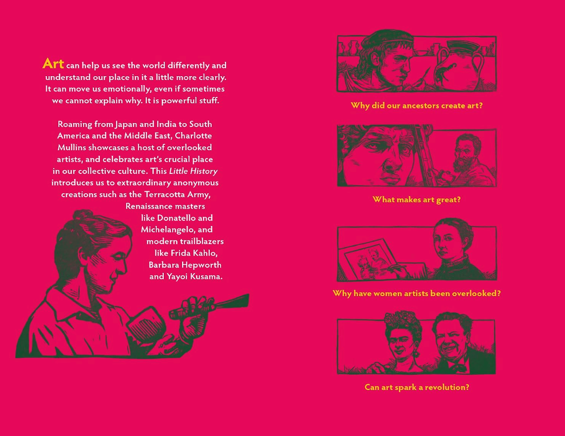 page from the book "A Little History of Art" by Charlotte Mullins.