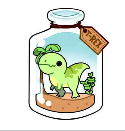 Dinosaurs in a Jar Stickers