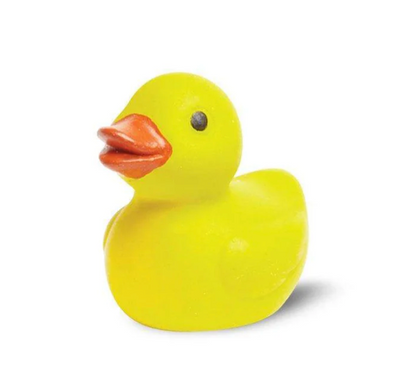 Small yellow rubber duck toy