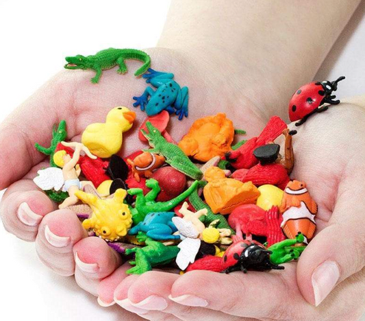 Colorful, small water creature themed figurines