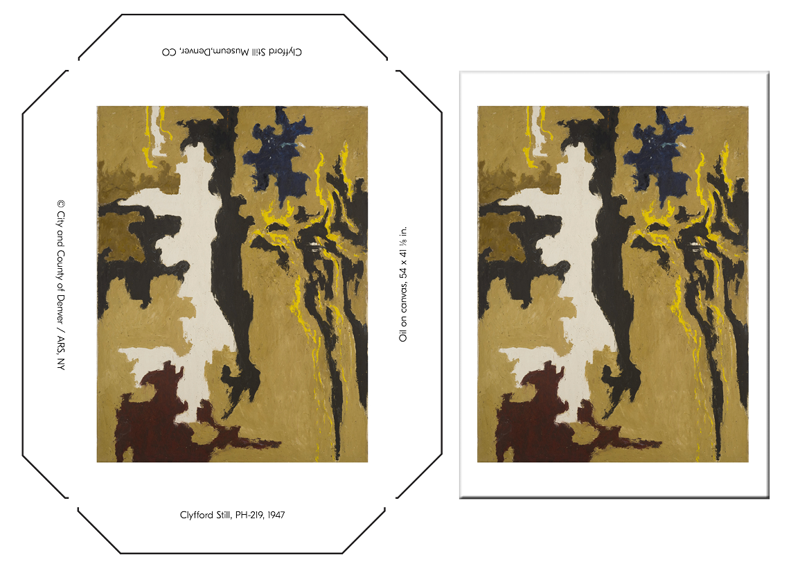 Abstract magnet design on a plain background.
