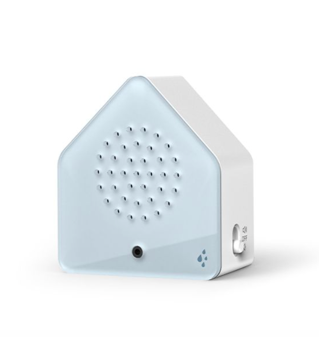 White triangular sound box on a white background