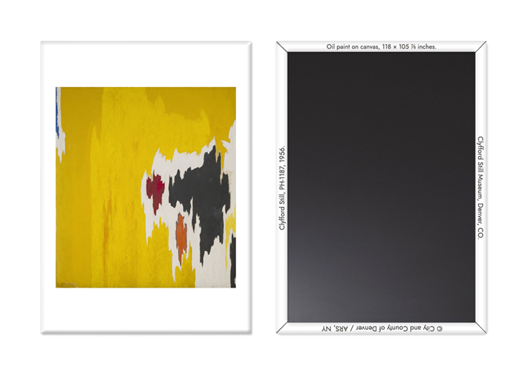 Abstract Magnet and backside shown.