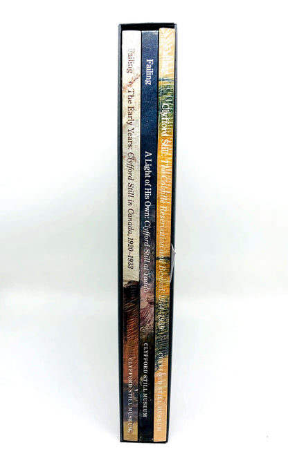 Spine of Clyfford Still, Early Works: 1920-1939 Gift Set including ‘A Light of His Own, 1920-1933’, ‘The Colville Reservation and Beyond, 1934-1939’ and ‘The Early Years: Clyfford Still in Canada, 1920-1933’. 