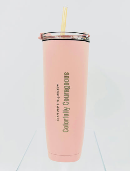 Pink Colorfully Courageous Tumbler