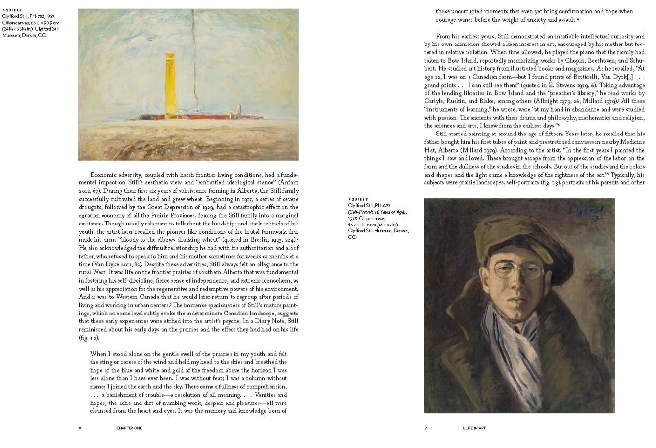Inside page from 'Clyfford Still: The Artist’s Materials' featuring PH-782 and PH-672