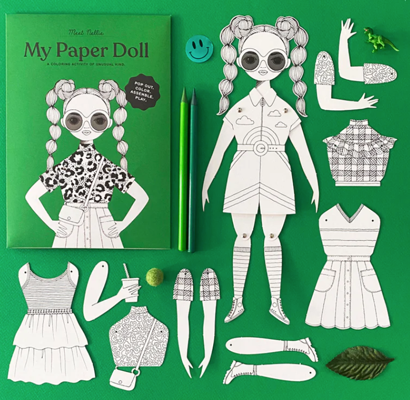 'Nellie Coloring Paper Doll Kit'