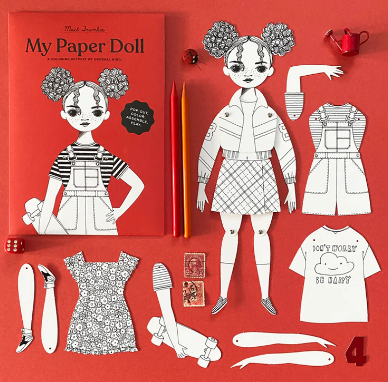 Frankie Coloring Paper Doll Kit